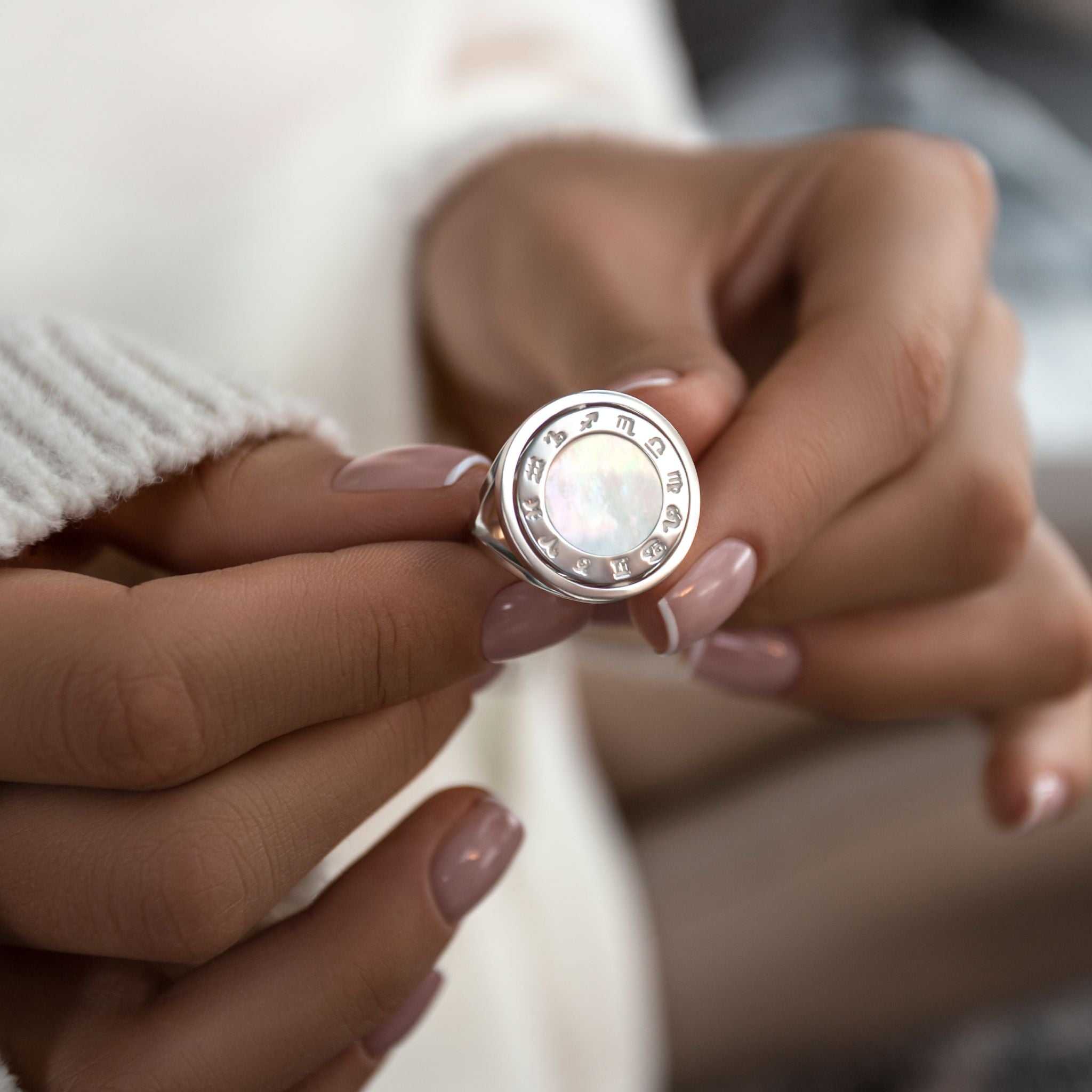 Zodiac sign ring