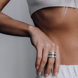 Three Lines Zircon Ring