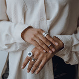 Three Lines Zircon Ring