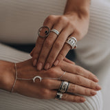 Black Zircon Line Ring