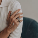 Black Zircon Line Ring