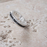 Black Zircon Line Ring