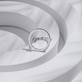 Sphere Ring With White Topaz