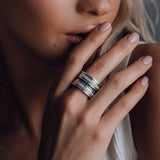 Three Lines Zircon Ring