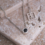 Round Black Spinel Pendant