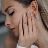 Phalanx Ring with Round Black Zircon Plain