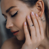 Phalanx Ring with Round Black Zircon Crom