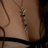 Moon Cycle Black Spinel Bodychain