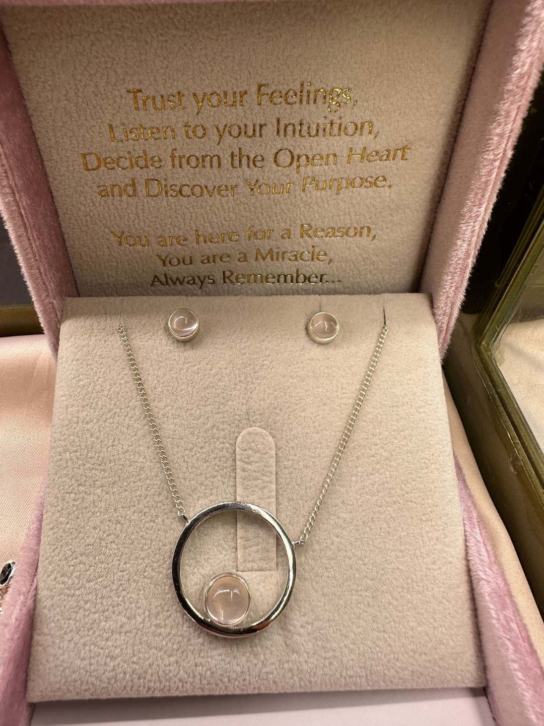 Sphere Necklace with Rose Quartz