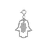 Hamsa Two Hands With Topaz Charm