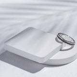Black Zircon Line Ring