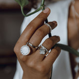 Mother-of-Pearl Clover Ring