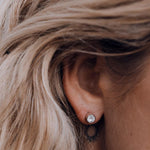 White Zircon Stud Earrings