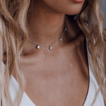 Rain Necklace with White Zircon
