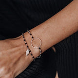 Infinity Bracelet with Black Onyx