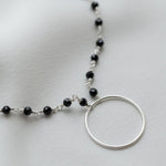 Infinity Pendant with Black Onyx