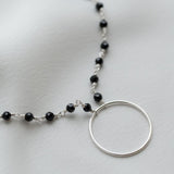 Infinity Pendant with Black Onyx