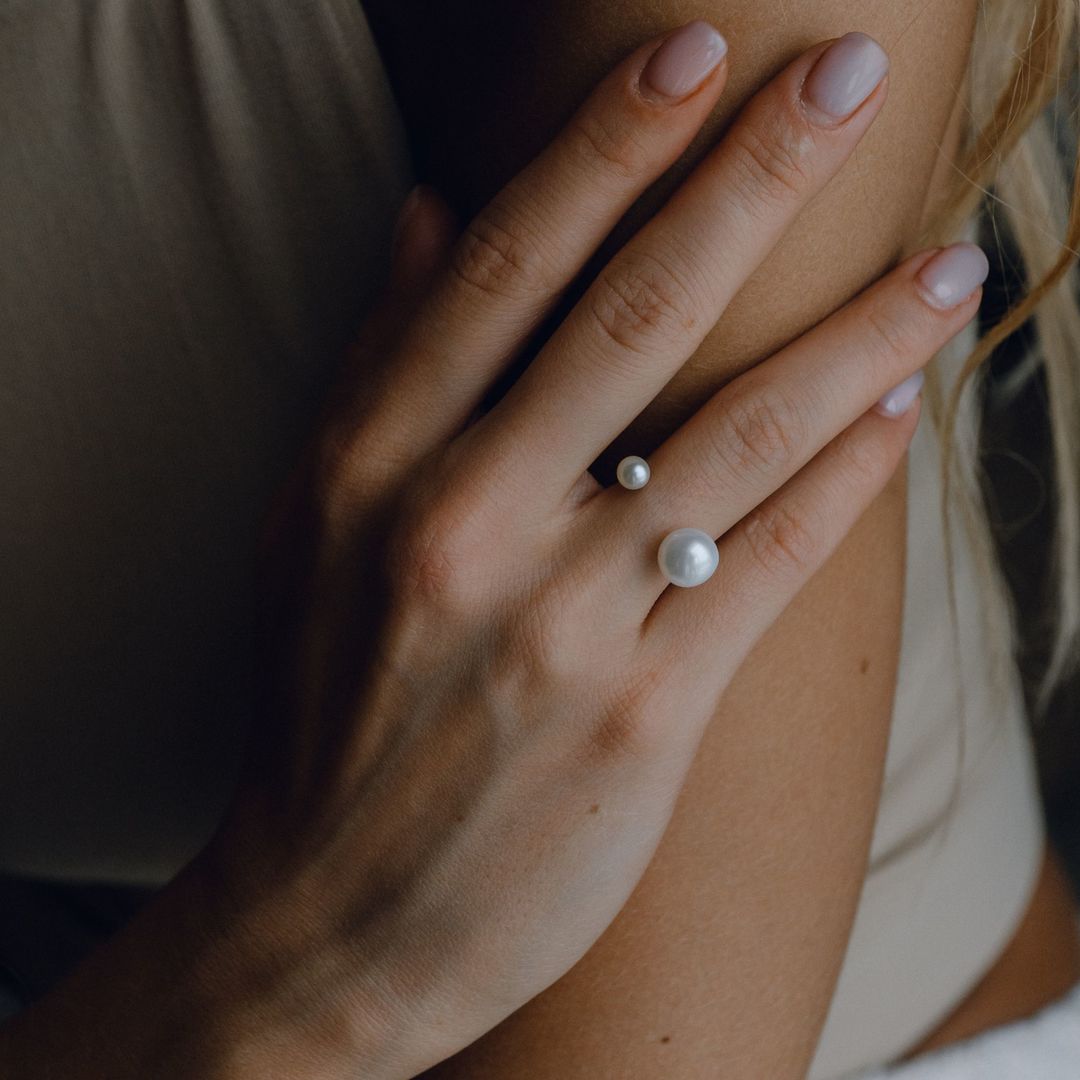 Two Pearls Two Pearl Ring – Island Soul
