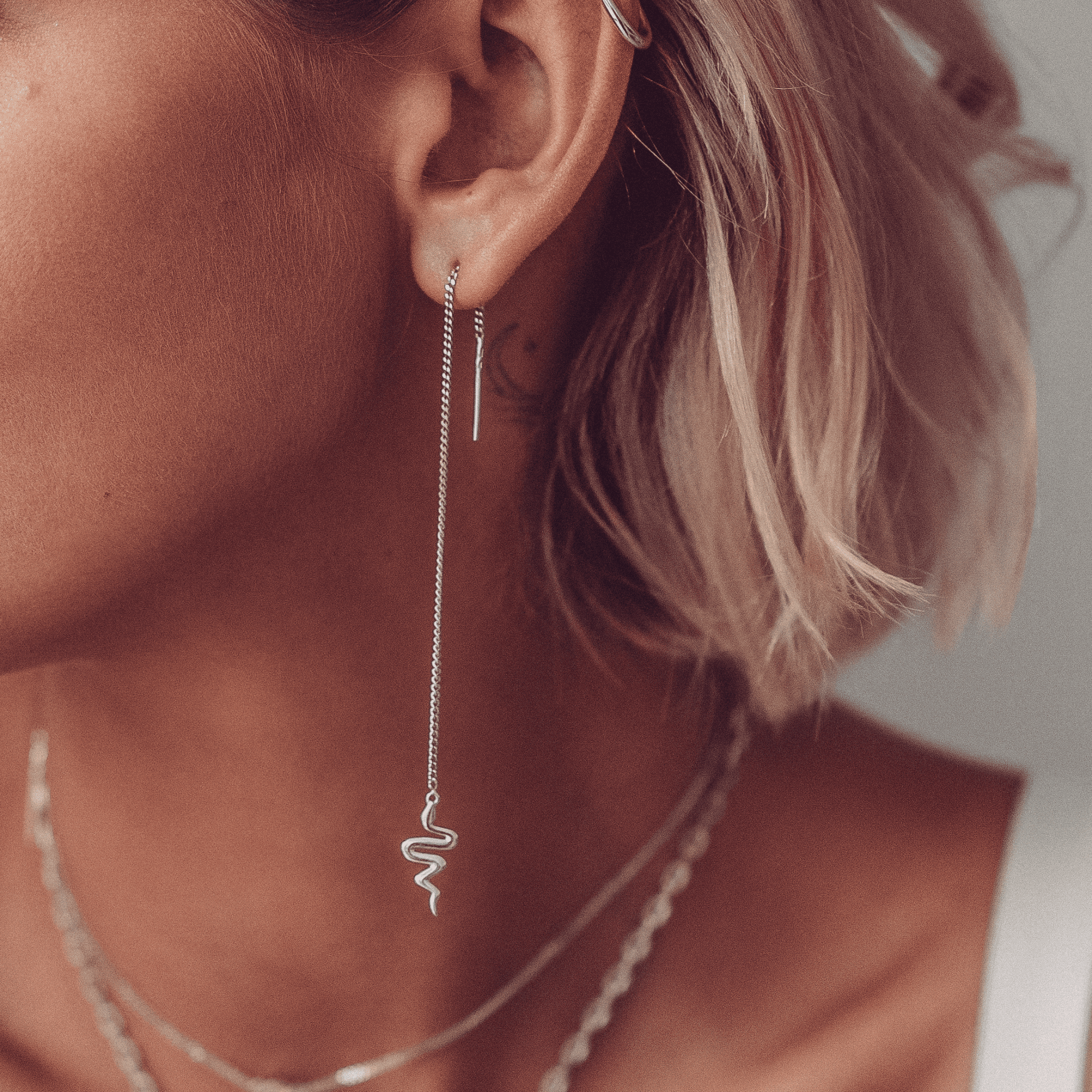 Snake Pendant Earrings